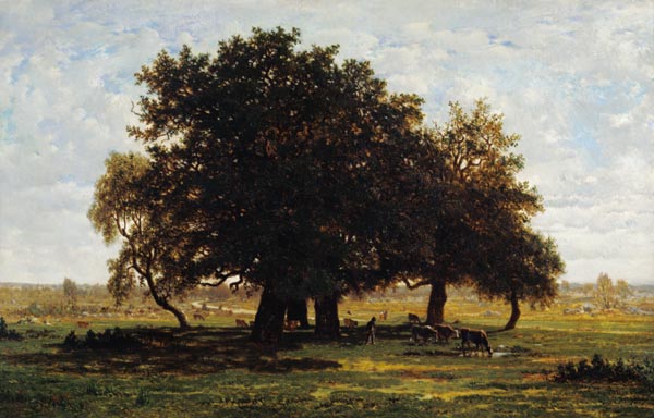 Holm Oaks, Apremont from Etienne-Pierre Théodore Rousseau