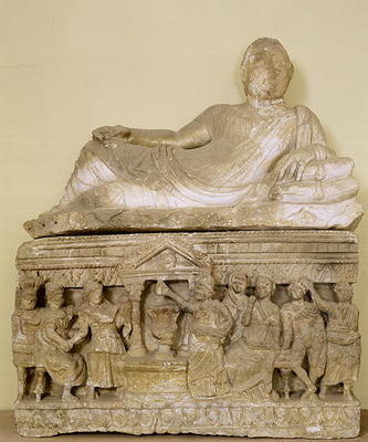 Cinerary urn (alabaster) from Etruscan