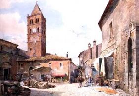 View of the Piazza dell'Olmo, Tivoli  on