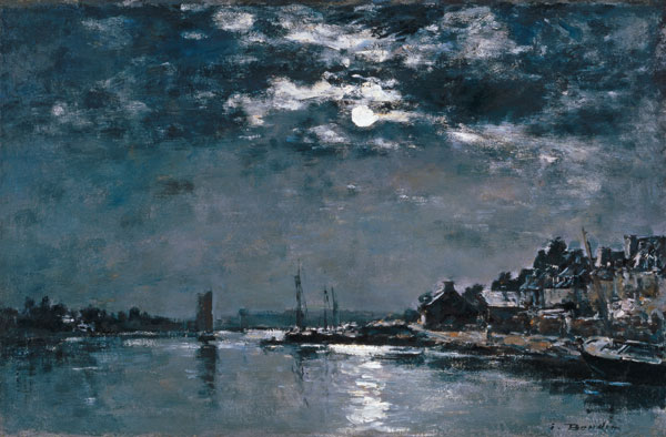 Moonlit Seascape from Eugène Boudin