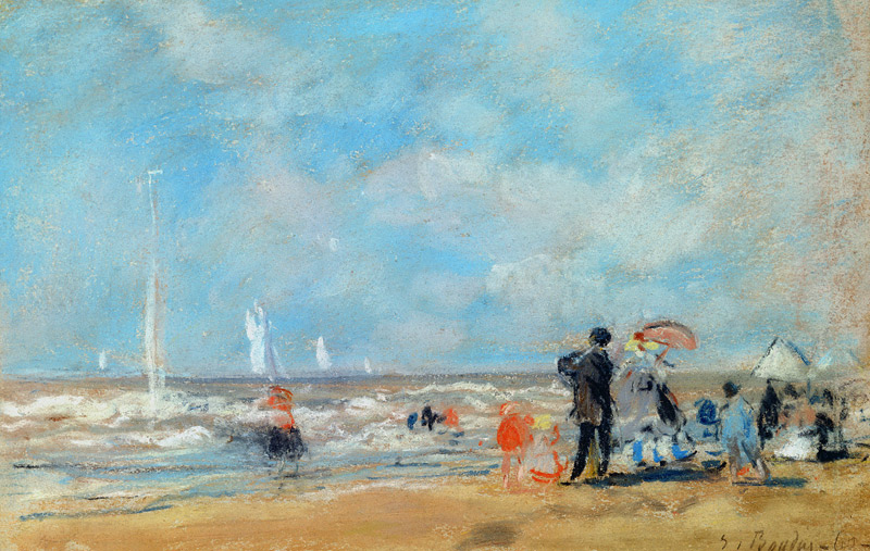 On the Beach from Eugène Boudin