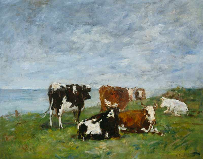 Pasture at the Seaside from Eugène Boudin