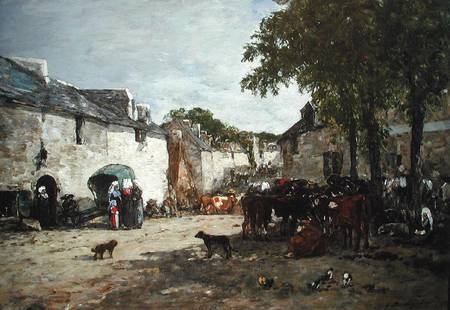 Animal Market at Daoulas from Eugène Boudin