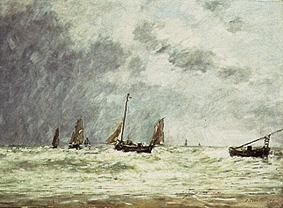 Ausfahrt der Fischerboote (Berck) from Eugène Boudin
