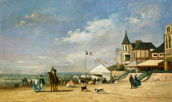 The Beach at Trouville from Eugène Boudin