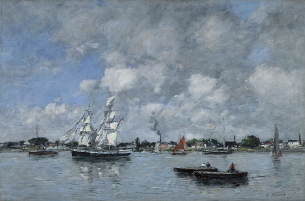 Bordeaux, Boats on the Garonne from Eugène Boudin