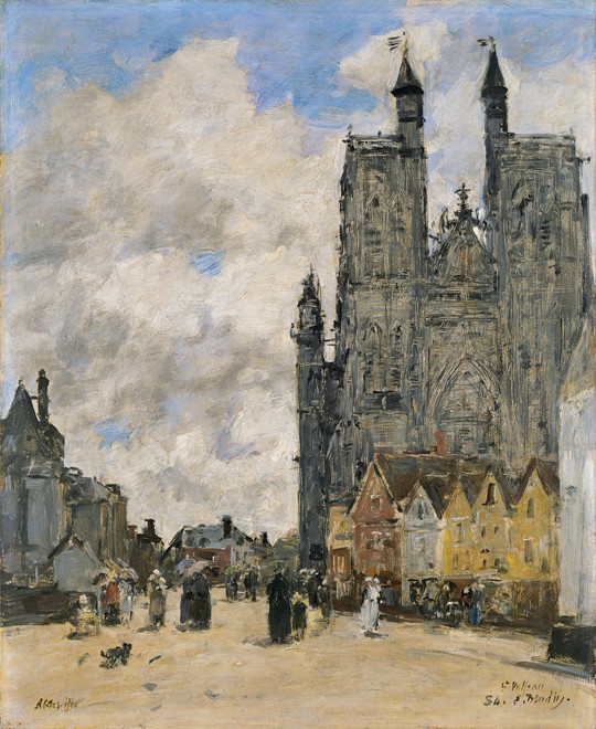 The Square of the Church of Saint Vulfran in Abbeville from Eugène Boudin