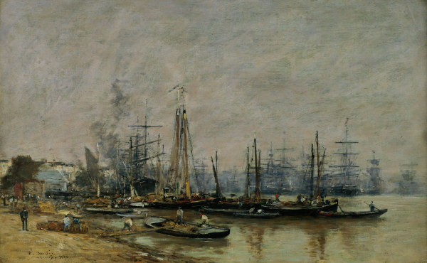 Der Hafen von Bordeaux from Eugène Boudin