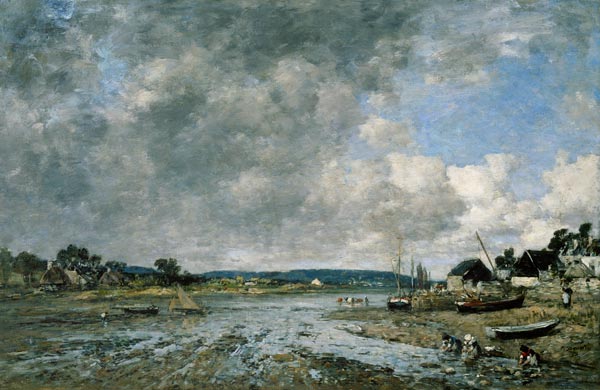 Landscape with washerwomen from Eugène Boudin
