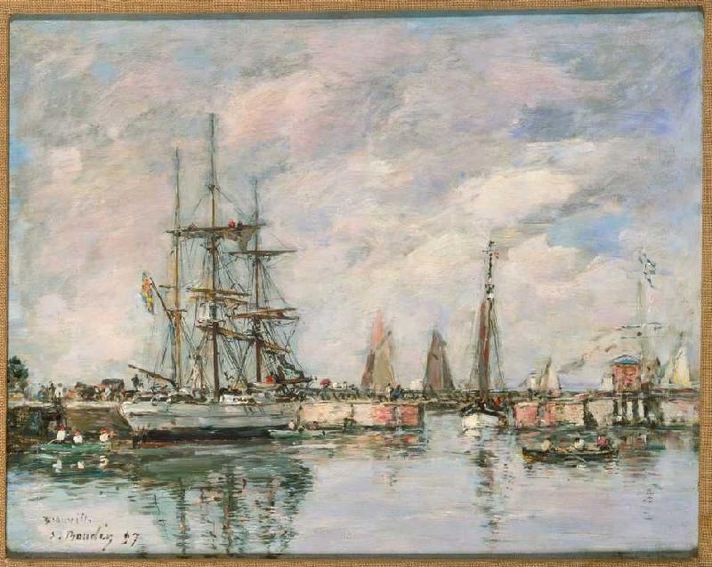 Norwegisches Dreimastschiff im Hafen Deauville from Eugène Boudin