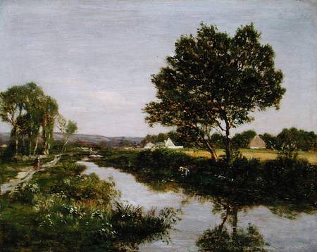 River on the Outskirts of Quimper from Eugène Boudin