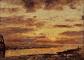 Sonnenuntergang über dem Meer bei Trouville from Eugène Boudin