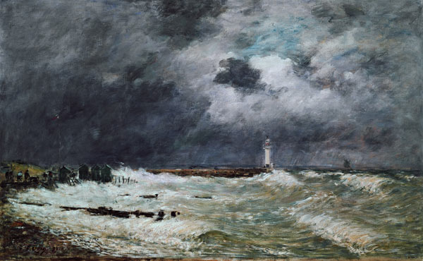Sturm an der Küste bei Le Havre from Eugène Boudin