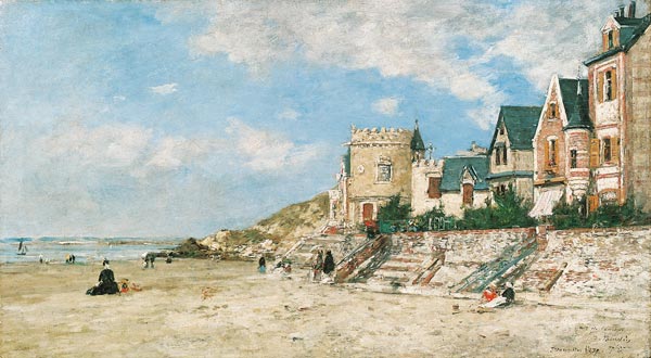Tour Malakoff und Ufer in Trouville from Eugène Boudin