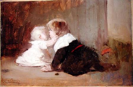 Children Playing, Leon and Marguerite from Eugène Carrière