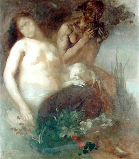 Nymph and Satyr from Eugène Carrière