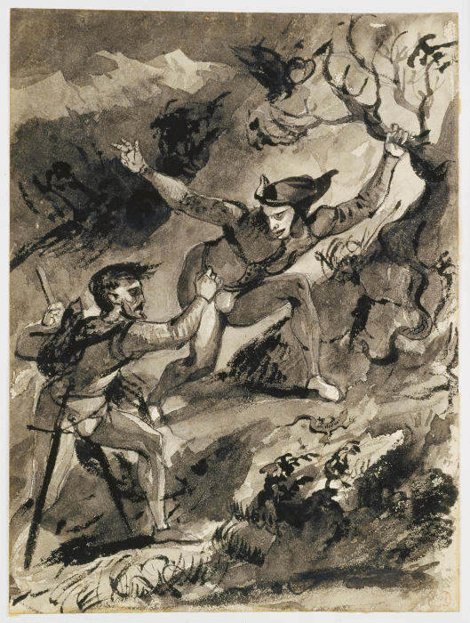Faust und Mephisto auf dem Blocksberg from Eugène Delacroix