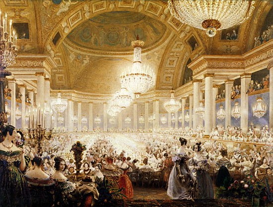 Women Dining at the Tuileries in 1835 from Eugene Emmanuel Viollet-le-Duc