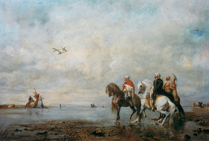 Falkenjagd in der Sahara from Eugène Fromentin
