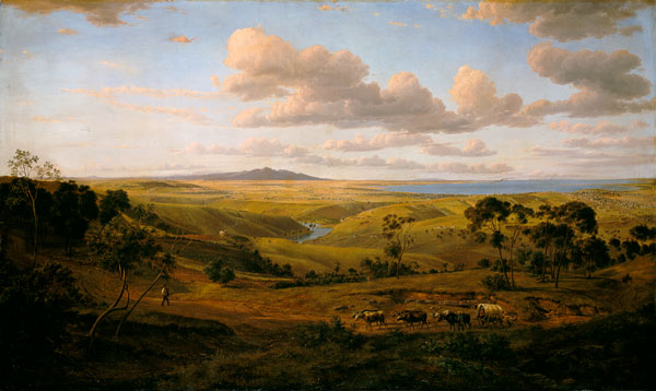 Landschaft bei Geelong (Australien) mit Ochsenkarren from Eugene von Guerard