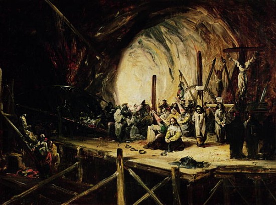 Inquisition Scene from Eugenio Lucas y Padilla
