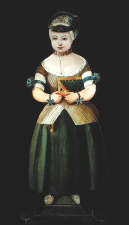 Dummy Board of a Young Girl (oil on board) from European School