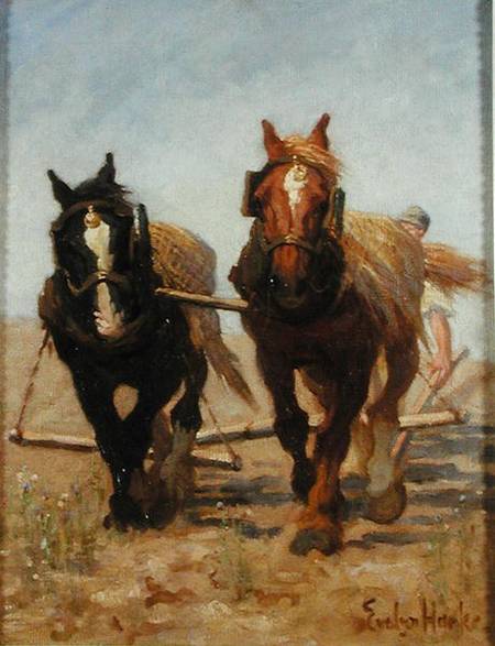 The Ploughing Team, Sussex Downs from Evelyn Harke