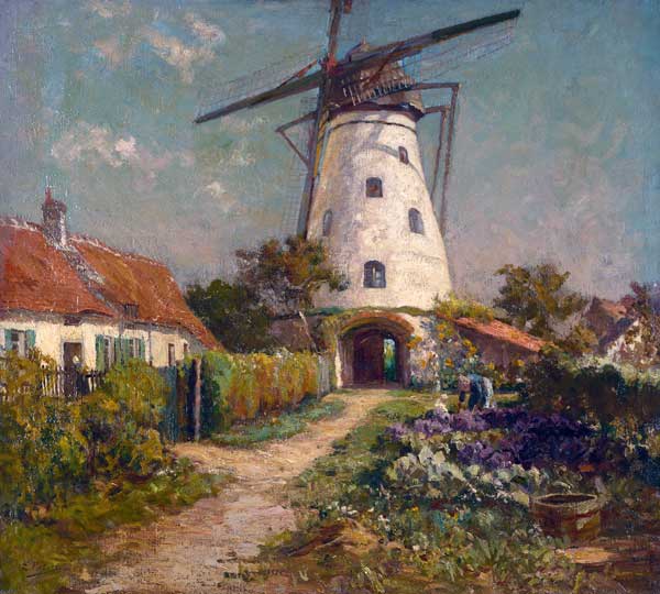 Bauerngarten bei einer Windmühle. from Evert Pieters