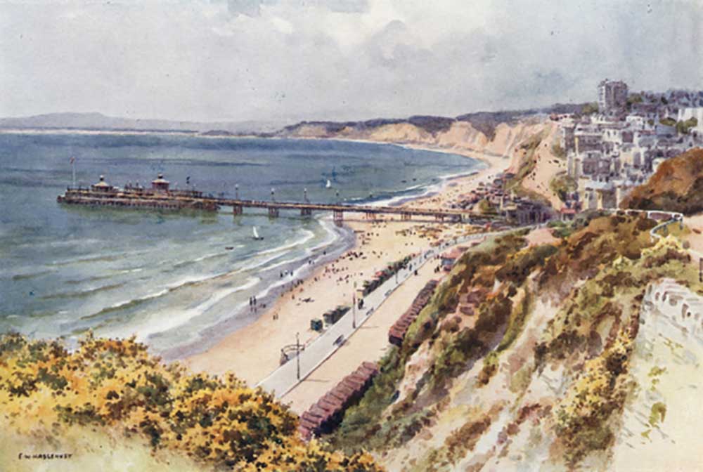 Bournemouth Pier und Sand von Eastcliff from E.W. Haslehust
