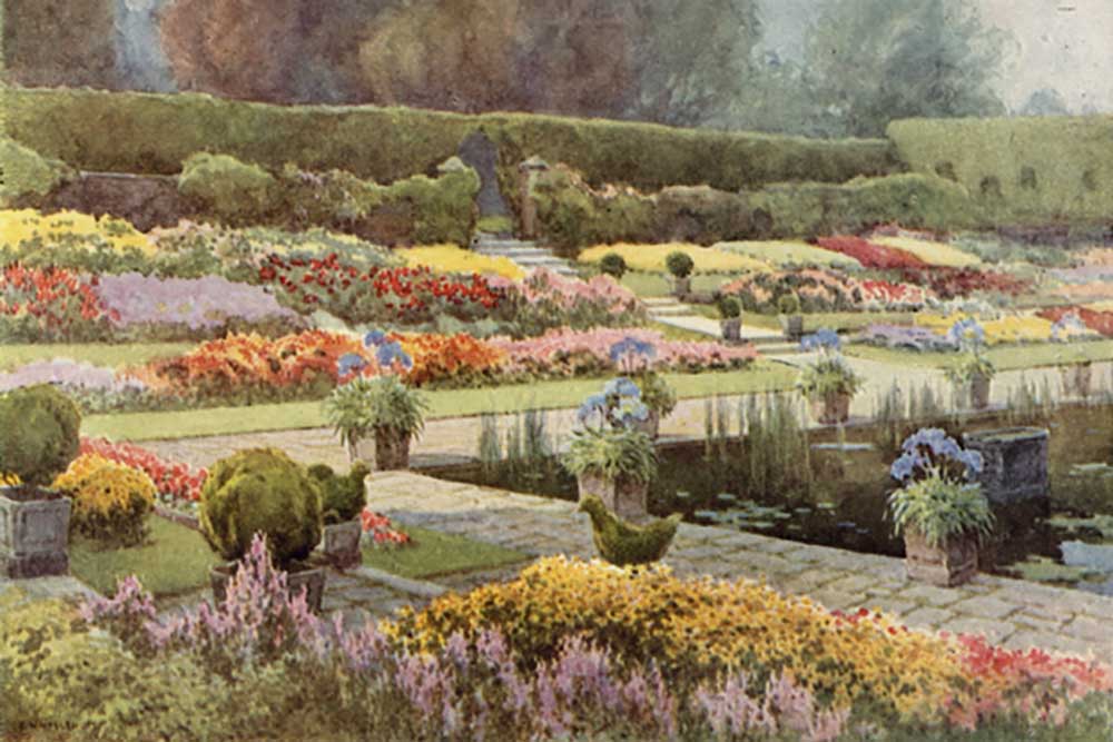 Der versunkene Garten, Kensington Palace from E.W. Haslehust