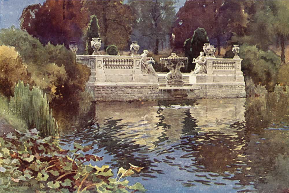 Lancaster Gate Brunnen, Kensington Gardens from E.W. Haslehust