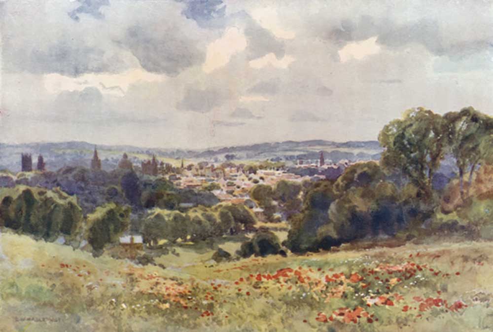 Oxford von Headington Hill from E.W. Haslehust