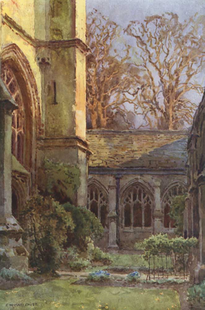 The Cloisters, Winchester College from E.W. Haslehust