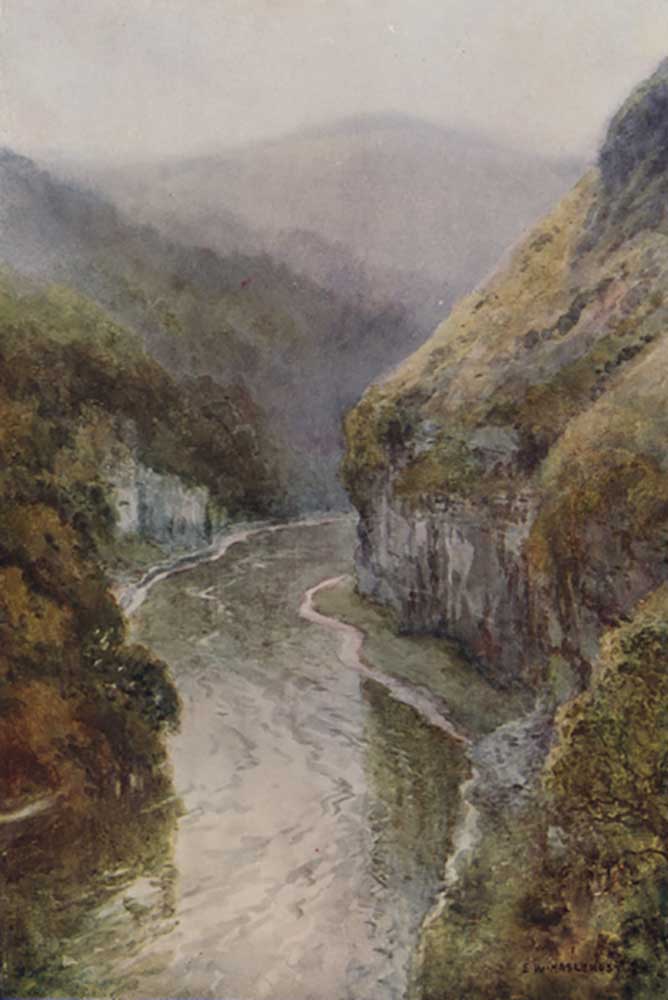 The Wye in der Nähe von Cressbrook Dale from E.W. Haslehust
