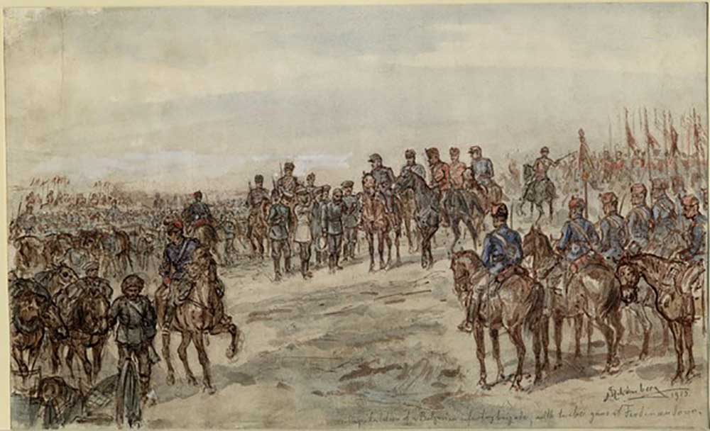 Kapitulation einer bulgarischen Infanterie-Brigade bei Ferdinandowo from Ewald Schönberg