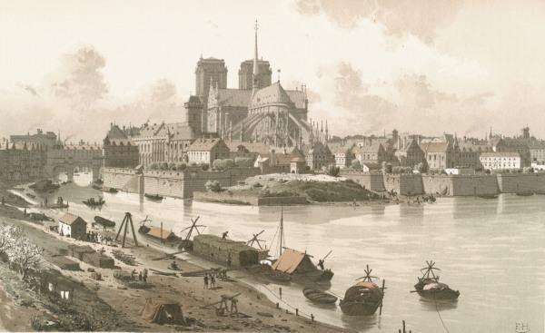 Paris, Notre Dame 1595 from F. Hoffbauer