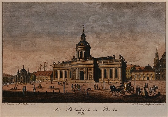 The Cathedral, Berlin (coloured etching) from F.A. Calau