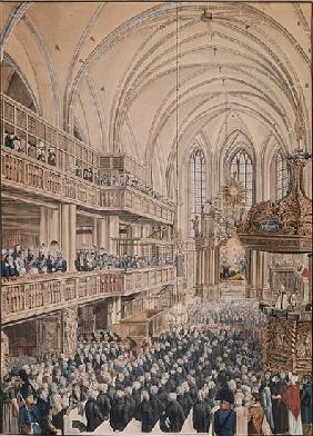 The inauguration of the city councillors in the Church of St. Nicholas