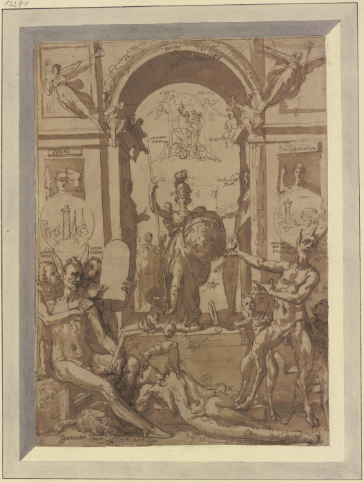 Allegorische Darstellung der Porta Virtutis from Federico Zuccari