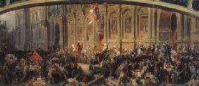 Alphonse de Lamartine (1790-1869) Rejecting the Red Flag at the Hotel-de-Ville, Paris
