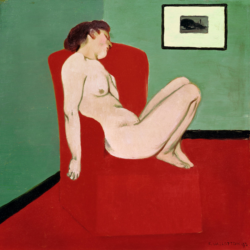 F.Vallotton / Nude woman on a chair from Felix Vallotton