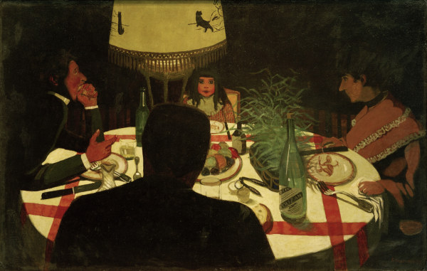 F.Vallotton, The Dinner, Lighting from Felix Vallotton