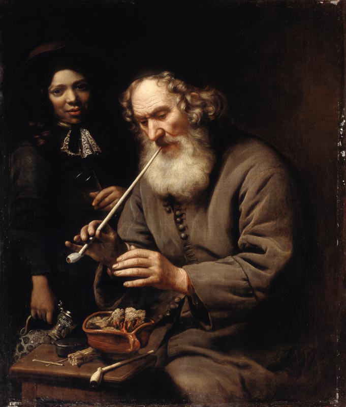 An Old Man with Clay Pipe from Ferdinand Bol
