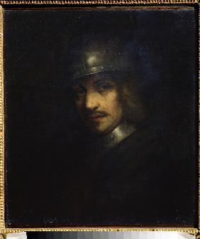 Portrait of a man with helmet