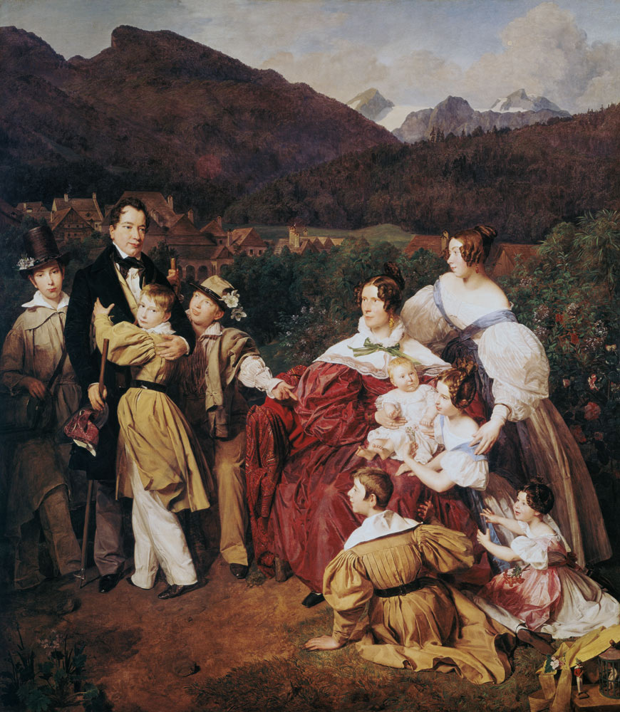 DrJosef Eltz und seine Familie in Bad Ischl. from Ferdinand Georg Waldmüller