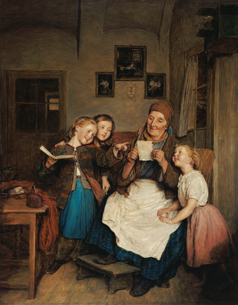 Großmutter mit drei Enkelinnen from Ferdinand Georg Waldmüller