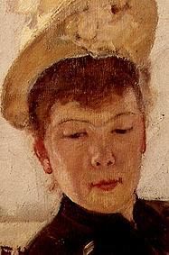 Die erste Frau des Künstlers mit gelbem Hut. from Ferdinand Hodler