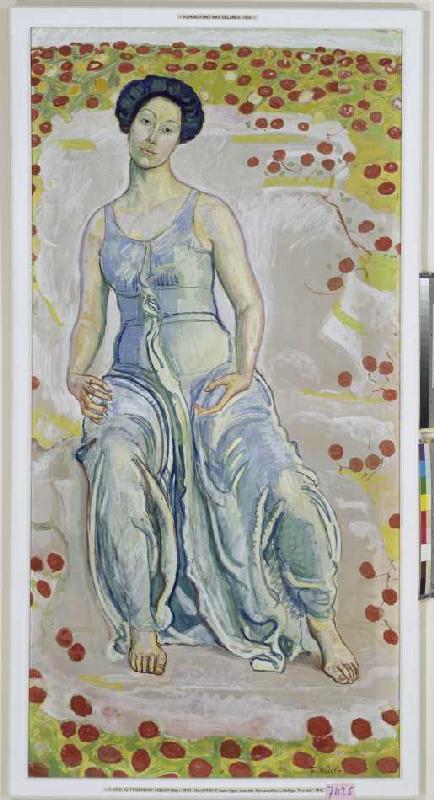Frauenfigur aus der Komposition Heilige Stunde from Ferdinand Hodler