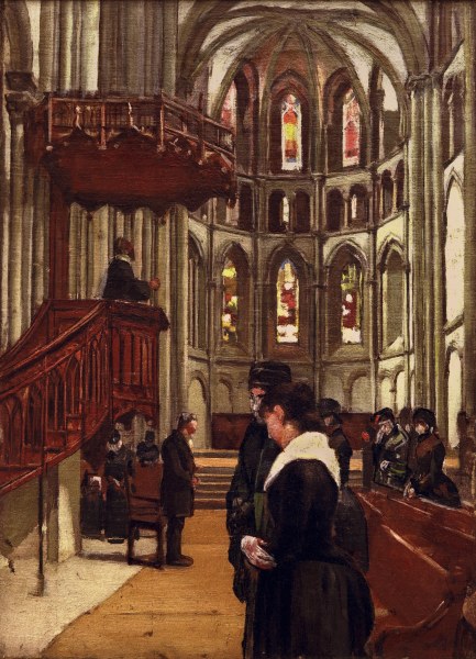 Gebet in der Kathedrale.. Genf from Ferdinand Hodler