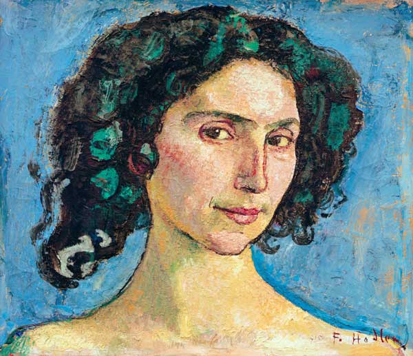 Head study of an Italian woman from Ferdinand Hodler